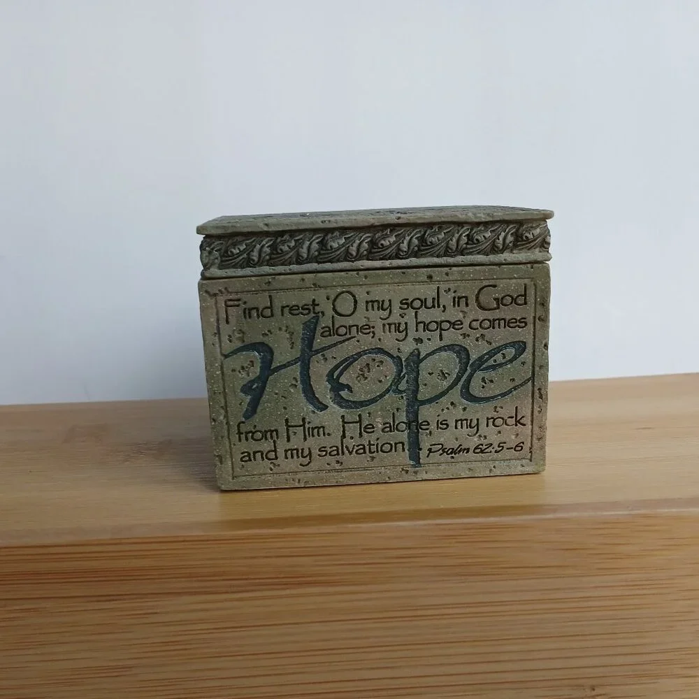 Demdaco Hope Box Lidded Trinket Box by Faith 2005 Bill Stross